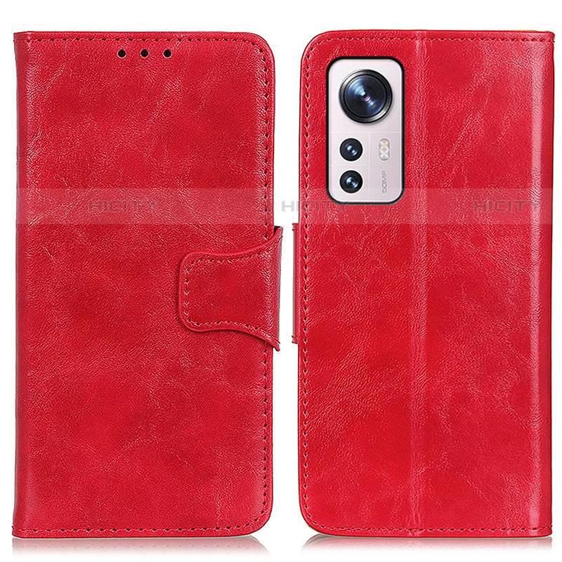 Custodia Portafoglio In Pelle Cover con Supporto M02L per Xiaomi Mi 12 5G Rosso