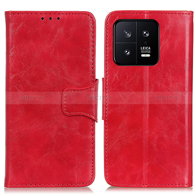 Custodia Portafoglio In Pelle Cover con Supporto M02L per Xiaomi Mi 13 5G Rosso