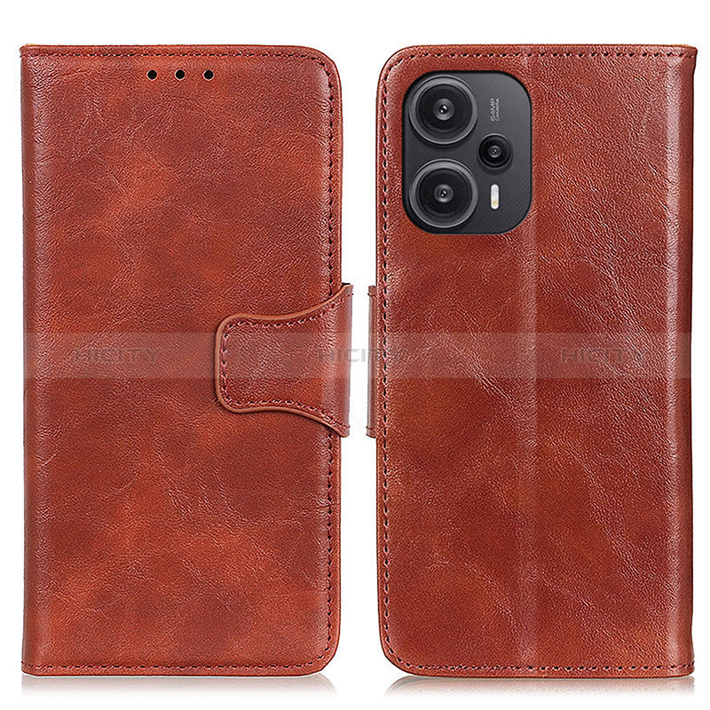 Custodia Portafoglio In Pelle Cover con Supporto M02L per Xiaomi Redmi Note 12 Turbo 5G Marrone