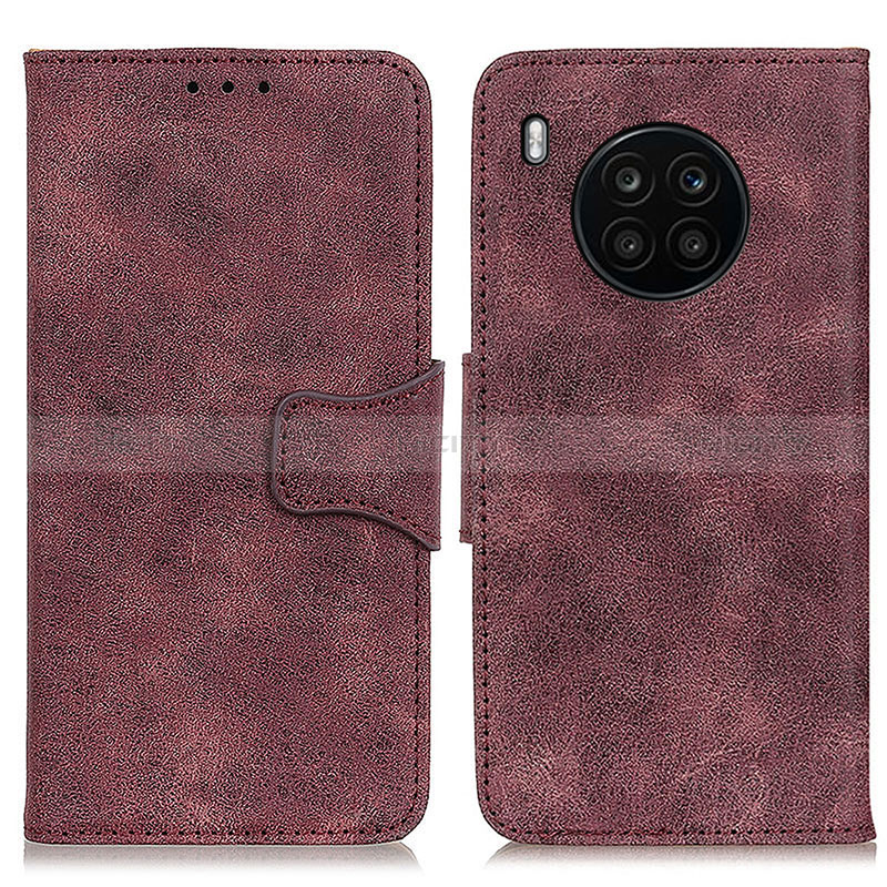 Custodia Portafoglio In Pelle Cover con Supporto M03L per Huawei Honor 50 Lite Viola