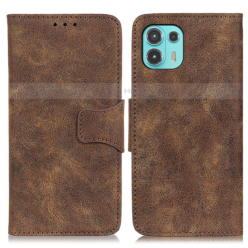 Custodia Portafoglio In Pelle Cover con Supporto M03L per Motorola Moto Edge 20 Lite 5G Marrone