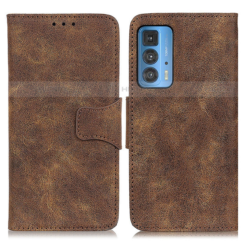 Custodia Portafoglio In Pelle Cover con Supporto M03L per Motorola Moto Edge 20 Pro 5G Marrone