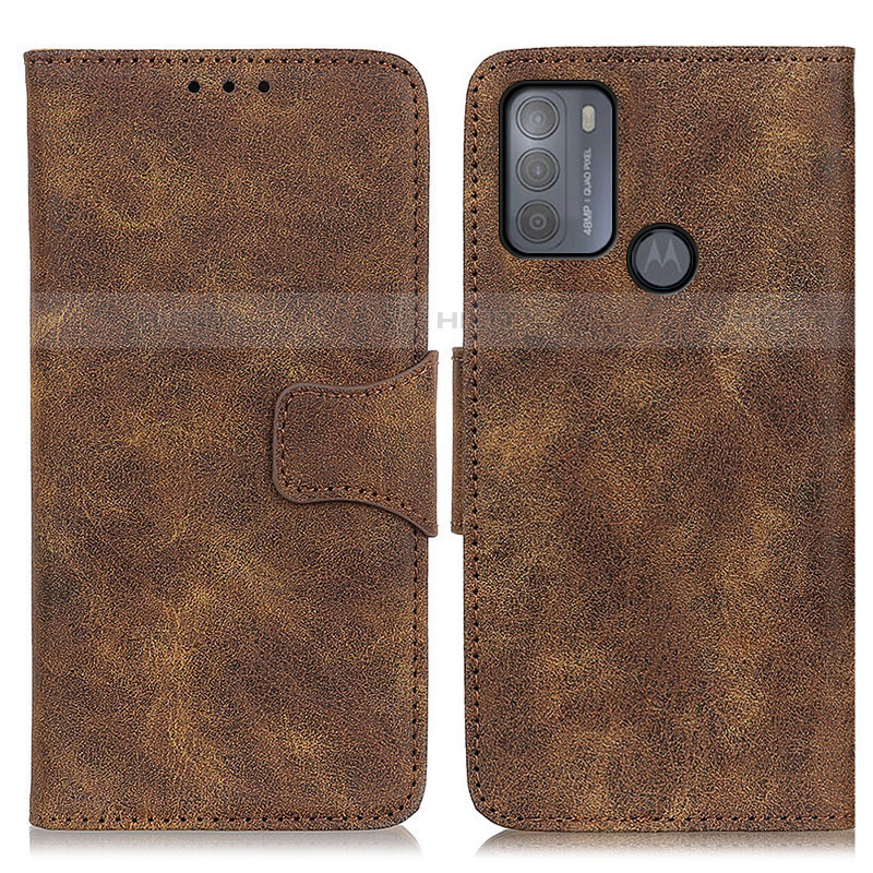 Custodia Portafoglio In Pelle Cover con Supporto M03L per Motorola Moto G50 Marrone