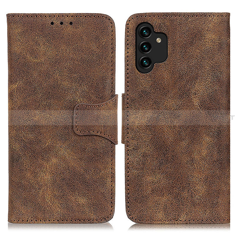 Custodia Portafoglio In Pelle Cover con Supporto M03L per Samsung Galaxy A13 4G Marrone