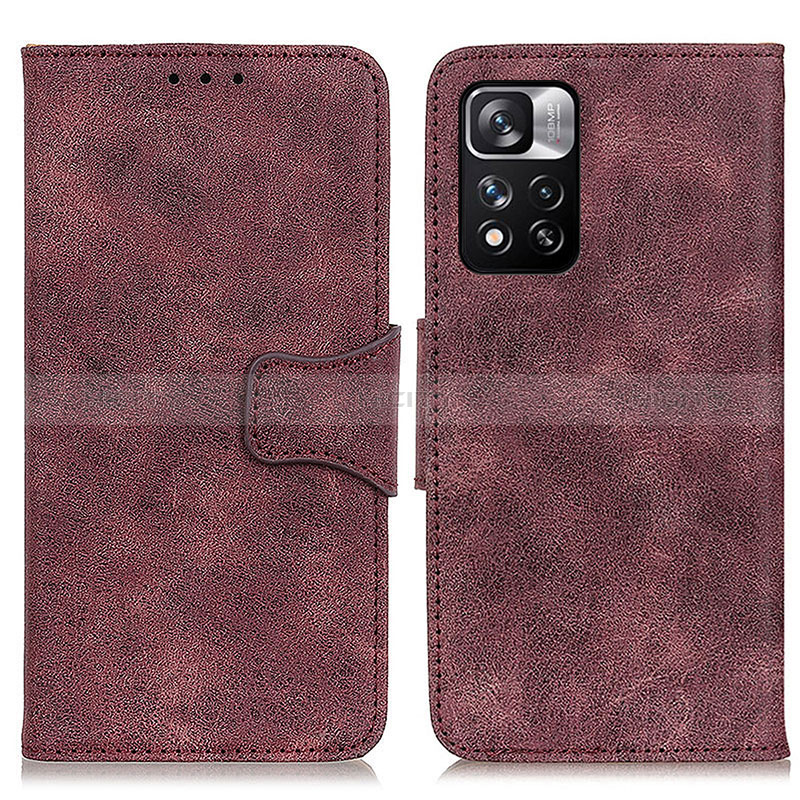 Custodia Portafoglio In Pelle Cover con Supporto M03L per Xiaomi Redmi Note 11 Pro+ Plus 5G Viola