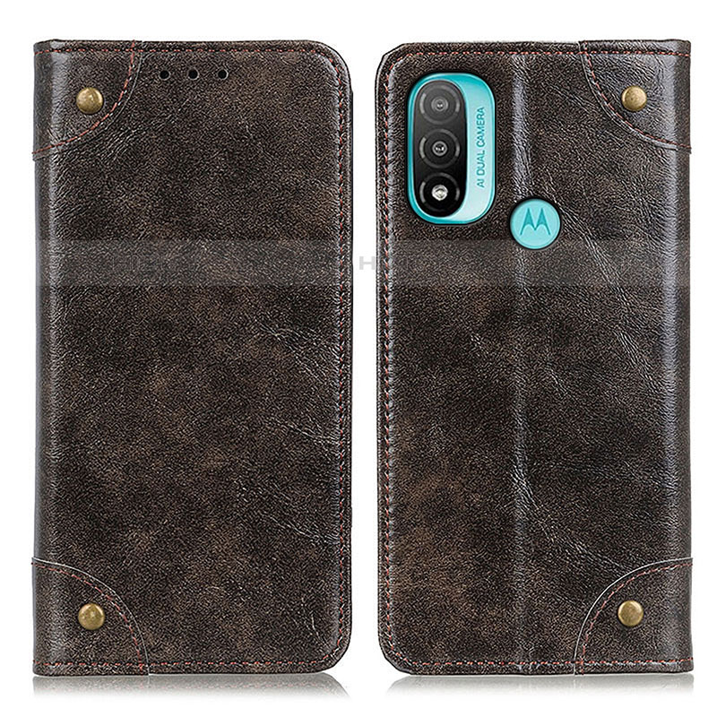 Custodia Portafoglio In Pelle Cover con Supporto M04L per Motorola Moto E40 Bronze