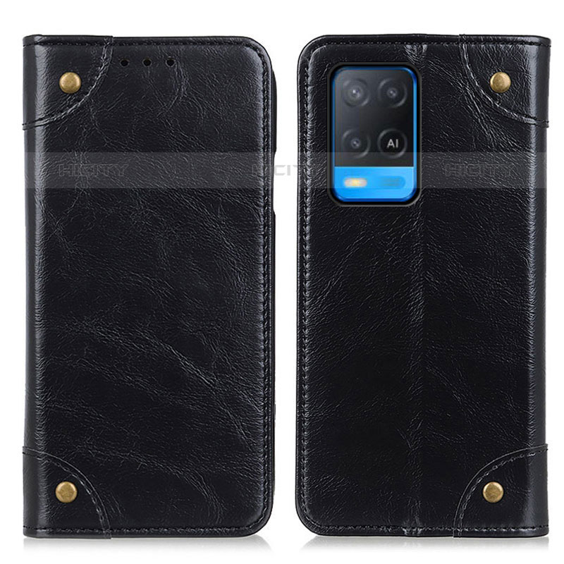 Custodia Portafoglio In Pelle Cover con Supporto M04L per Oppo A54 4G Nero