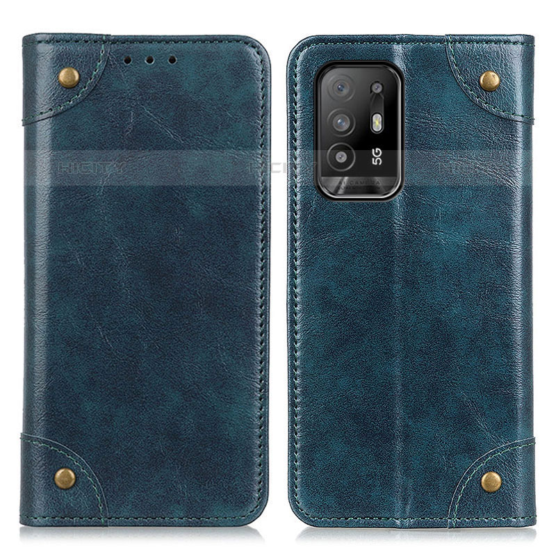 Custodia Portafoglio In Pelle Cover con Supporto M04L per Oppo A94 5G Blu