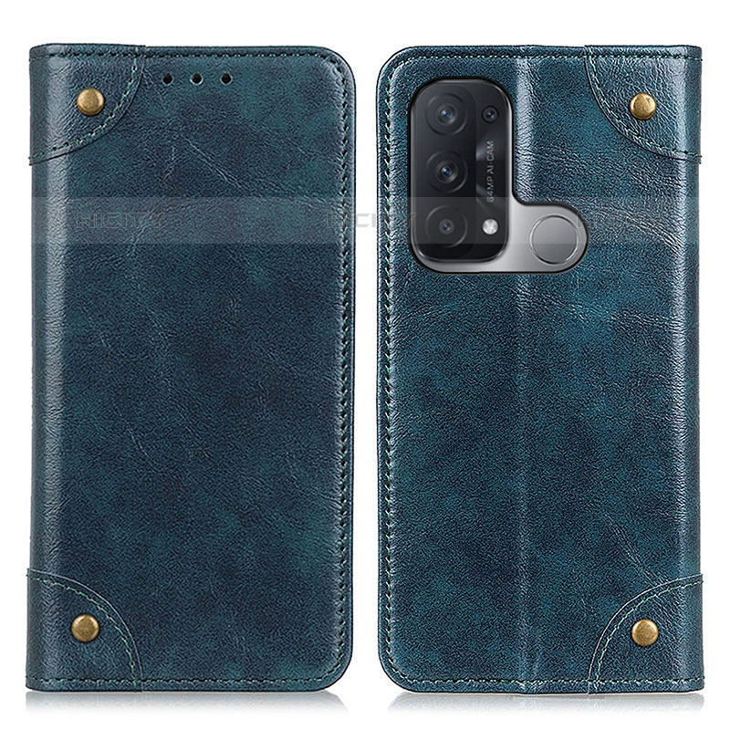 Custodia Portafoglio In Pelle Cover con Supporto M04L per Oppo Reno5 A Blu