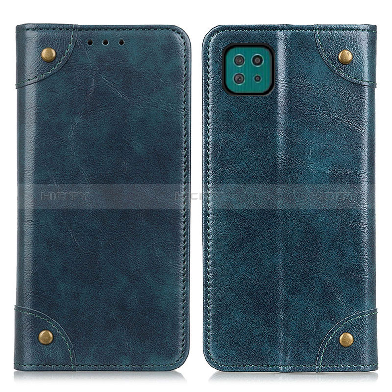 Custodia Portafoglio In Pelle Cover con Supporto M04L per Samsung Galaxy A22s 5G Blu