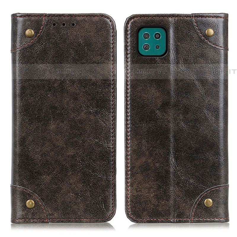 Custodia Portafoglio In Pelle Cover con Supporto M04L per Samsung Galaxy F42 5G Bronze