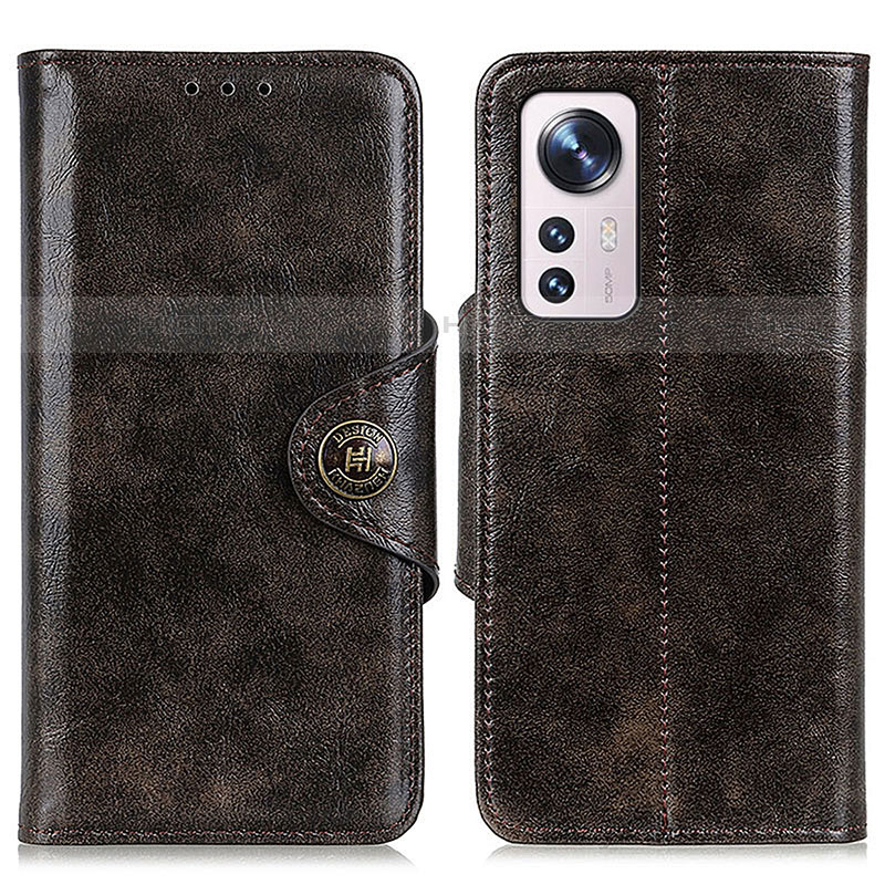 Custodia Portafoglio In Pelle Cover con Supporto M04L per Xiaomi Mi 12 5G Marrone