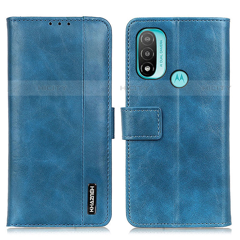 Custodia Portafoglio In Pelle Cover con Supporto M05L per Motorola Moto E30 Blu