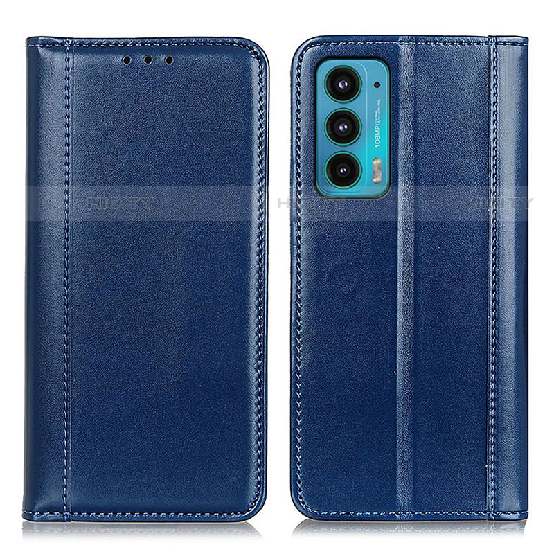 Custodia Portafoglio In Pelle Cover con Supporto M05L per Motorola Moto Edge 20 5G Blu