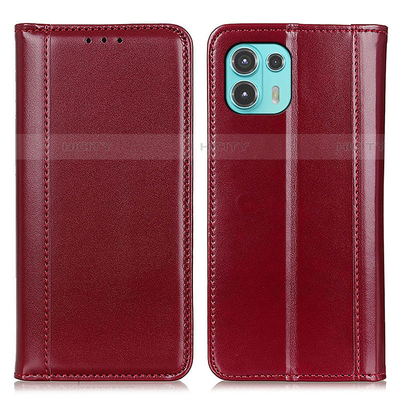 Custodia Portafoglio In Pelle Cover con Supporto M05L per Motorola Moto Edge 20 Lite 5G Rosso