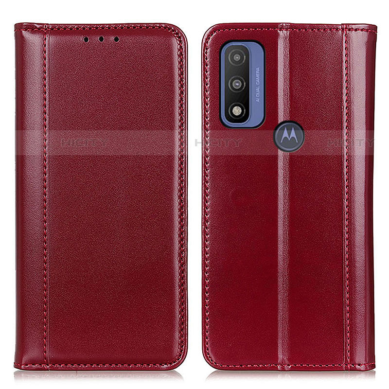 Custodia Portafoglio In Pelle Cover con Supporto M05L per Motorola Moto G Pure Rosso