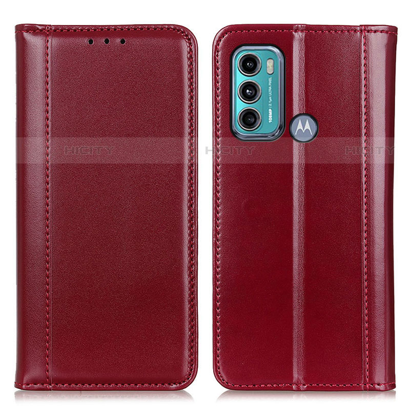 Custodia Portafoglio In Pelle Cover con Supporto M05L per Motorola Moto G40 Fusion Rosso