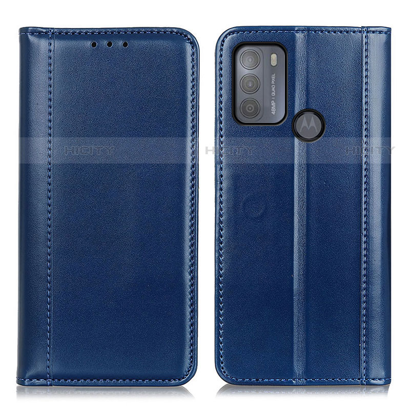 Custodia Portafoglio In Pelle Cover con Supporto M05L per Motorola Moto G50 Blu