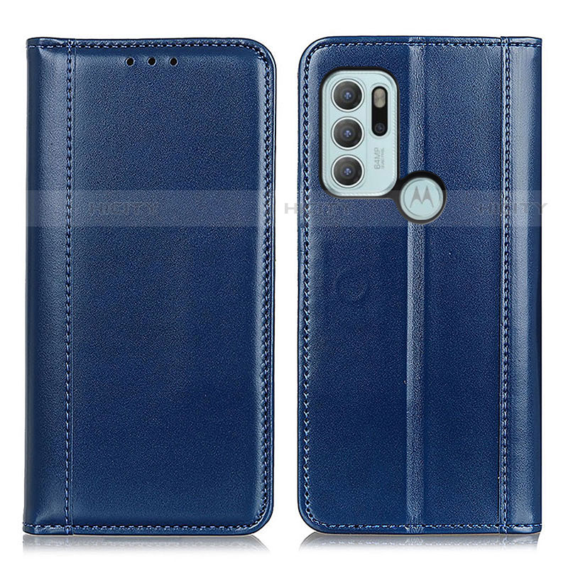 Custodia Portafoglio In Pelle Cover con Supporto M05L per Motorola Moto G60s Blu