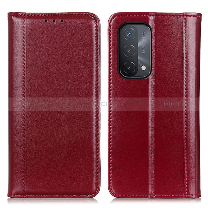 Custodia Portafoglio In Pelle Cover con Supporto M05L per Oppo A74 5G Rosso