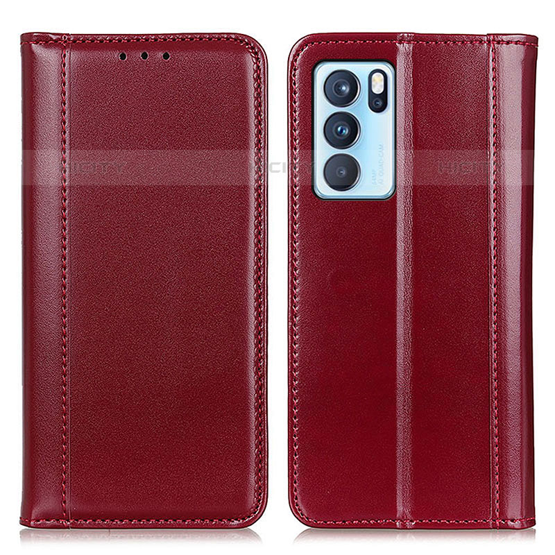 Custodia Portafoglio In Pelle Cover con Supporto M05L per Oppo Reno6 Pro 5G India