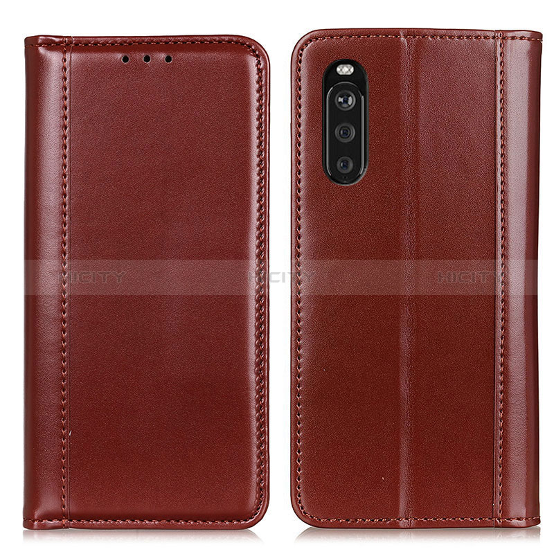 Custodia Portafoglio In Pelle Cover con Supporto M05L per Sony Xperia 10 III SO-52B