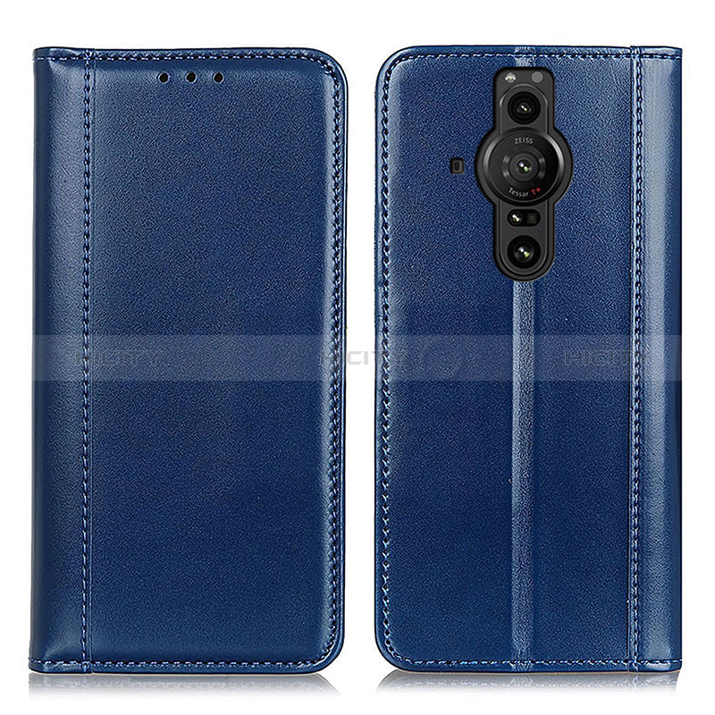 Custodia Portafoglio In Pelle Cover con Supporto M05L per Sony Xperia PRO-I