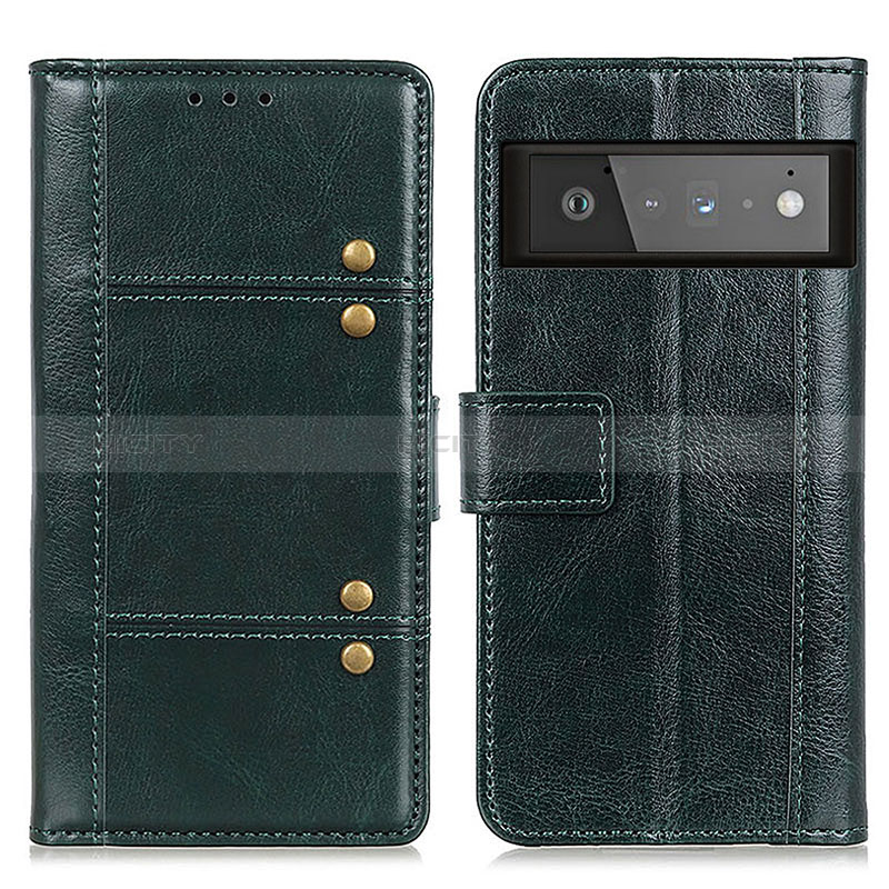 Custodia Portafoglio In Pelle Cover con Supporto M06L per Google Pixel 6 Pro 5G Verde