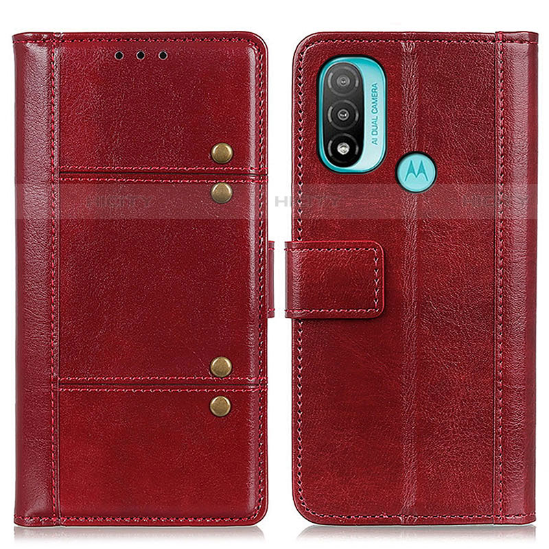 Custodia Portafoglio In Pelle Cover con Supporto M06L per Motorola Moto E40 Rosso