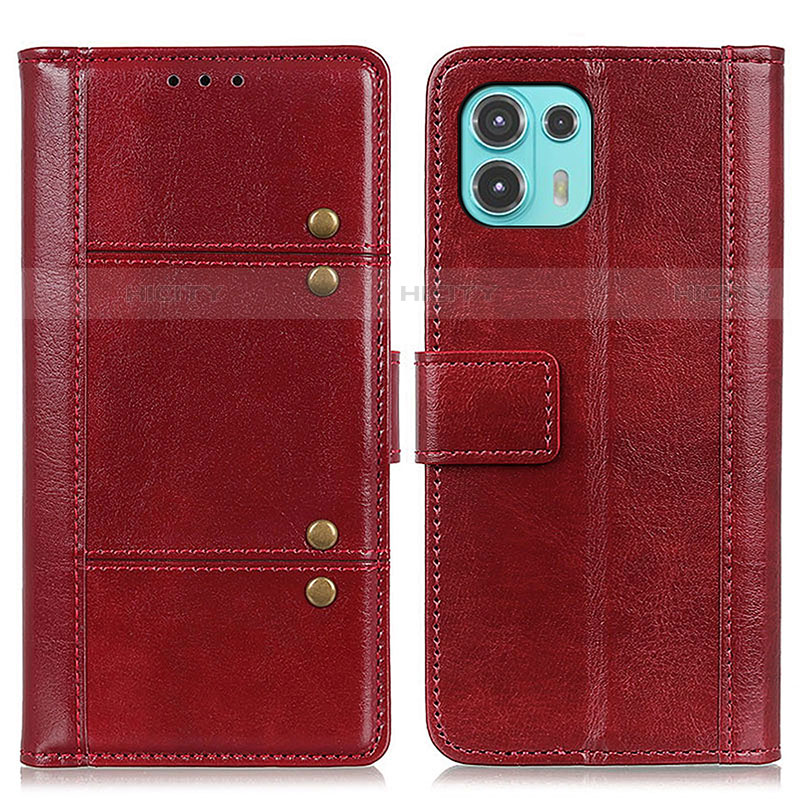 Custodia Portafoglio In Pelle Cover con Supporto M06L per Motorola Moto Edge 20 Lite 5G Rosso