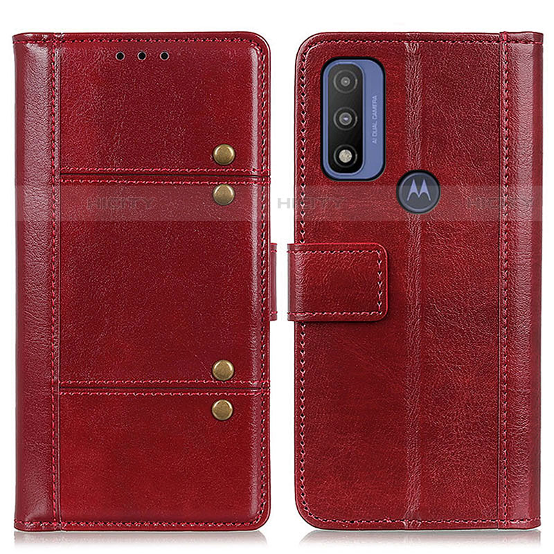 Custodia Portafoglio In Pelle Cover con Supporto M06L per Motorola Moto G Pure Rosso