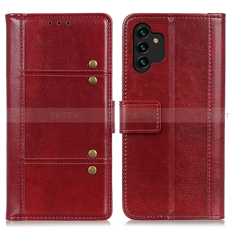 Custodia Portafoglio In Pelle Cover con Supporto M06L per Samsung Galaxy A13 4G Rosso