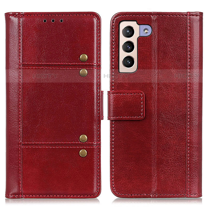 Custodia Portafoglio In Pelle Cover con Supporto M06L per Samsung Galaxy S21 Plus 5G Rosso