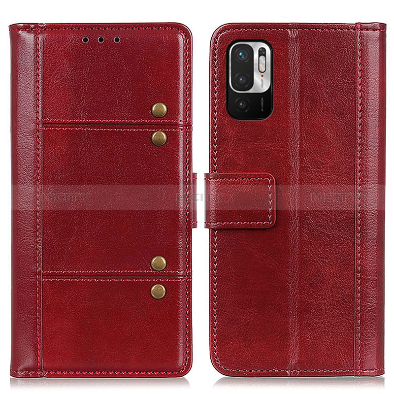 Custodia Portafoglio In Pelle Cover con Supporto M06L per Xiaomi Redmi Note 10 JE 5G Rosso