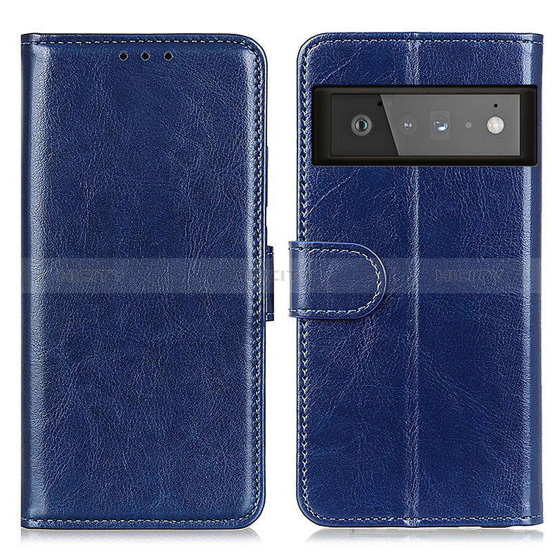 Custodia Portafoglio In Pelle Cover con Supporto M07L per Google Pixel 6 Pro 5G Blu