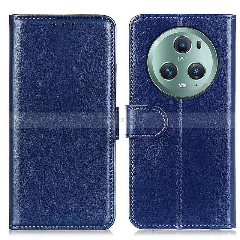 Custodia Portafoglio In Pelle Cover con Supporto M07L per Huawei Honor Magic5 Pro 5G Blu