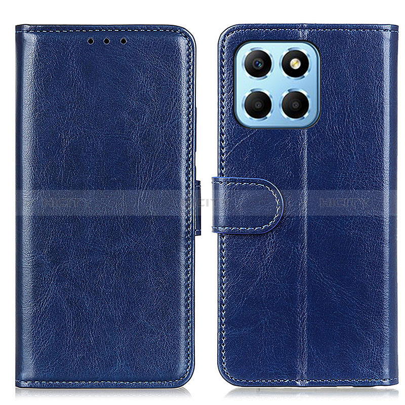 Custodia Portafoglio In Pelle Cover con Supporto M07L per Huawei Honor X6 Blu