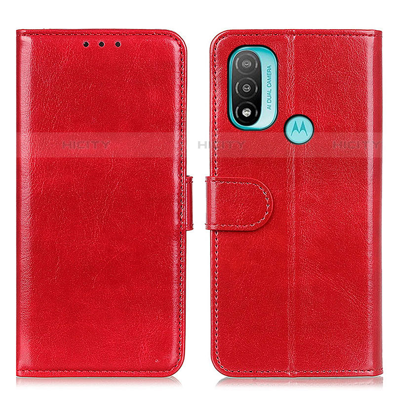 Custodia Portafoglio In Pelle Cover con Supporto M07L per Motorola Moto E30 Rosso