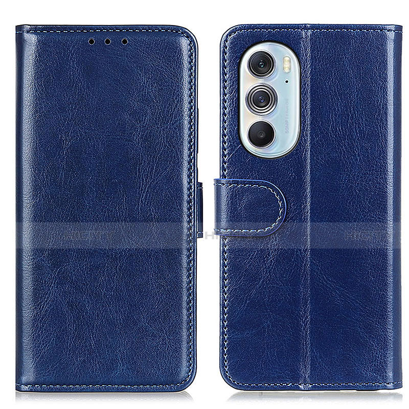 Custodia Portafoglio In Pelle Cover con Supporto M07L per Motorola Moto Edge 30 Pro 5G Blu