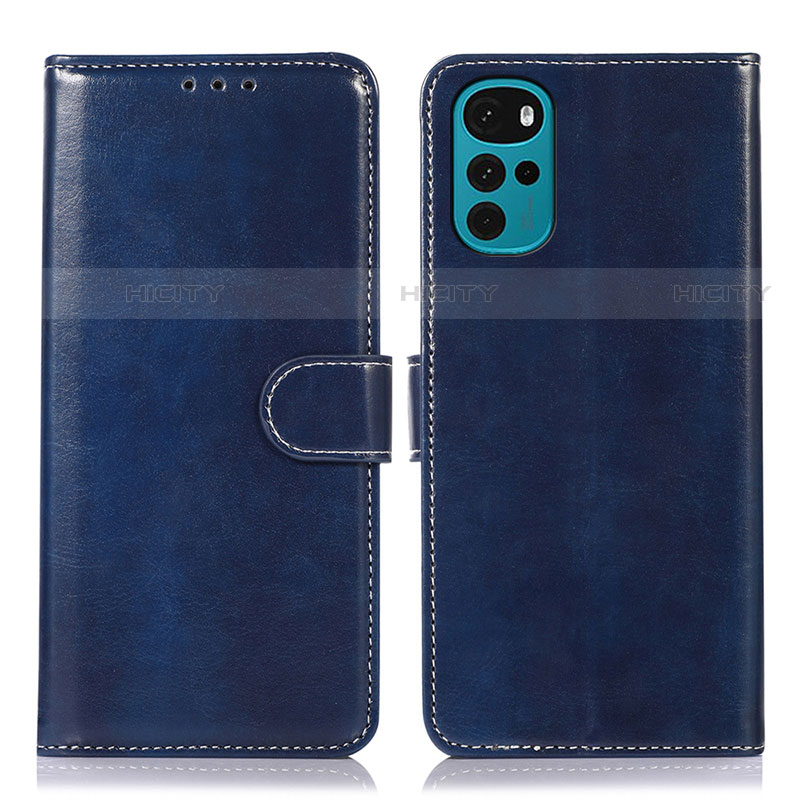 Custodia Portafoglio In Pelle Cover con Supporto M07L per Motorola Moto G22 Blu