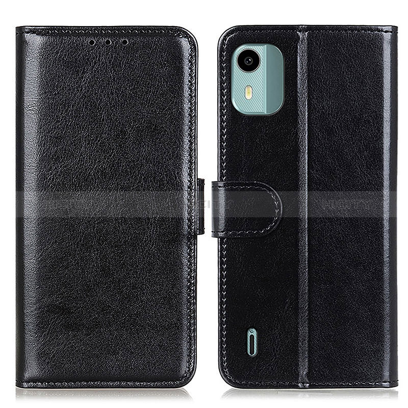 Custodia Portafoglio In Pelle Cover con Supporto M07L per Nokia C12 Nero