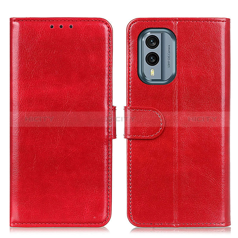 Custodia Portafoglio In Pelle Cover con Supporto M07L per Nokia X30 5G Rosso