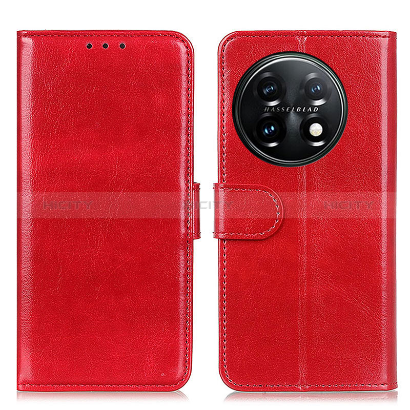 Custodia Portafoglio In Pelle Cover con Supporto M07L per OnePlus 11 5G Rosso