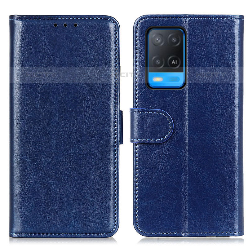 Custodia Portafoglio In Pelle Cover con Supporto M07L per Oppo A54 4G Blu