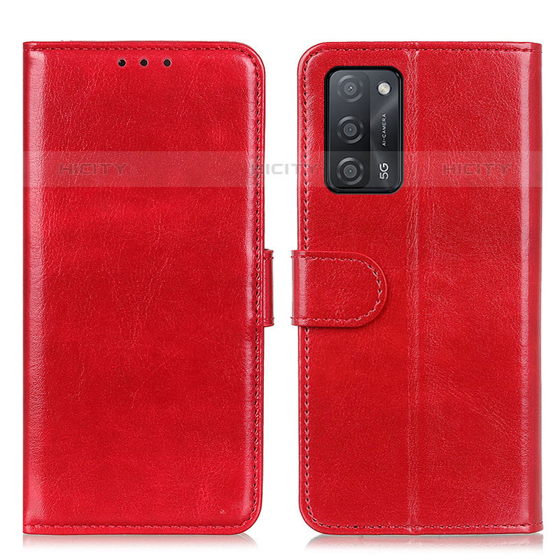 Custodia Portafoglio In Pelle Cover con Supporto M07L per Oppo A55 5G Rosso