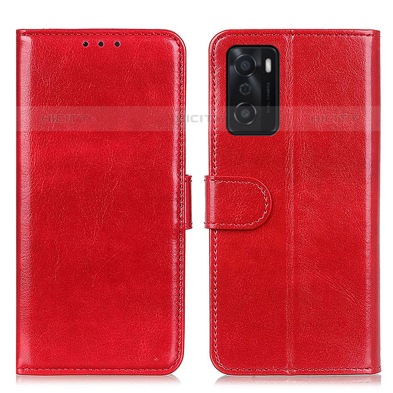 Custodia Portafoglio In Pelle Cover con Supporto M07L per Oppo A55S 5G Rosso