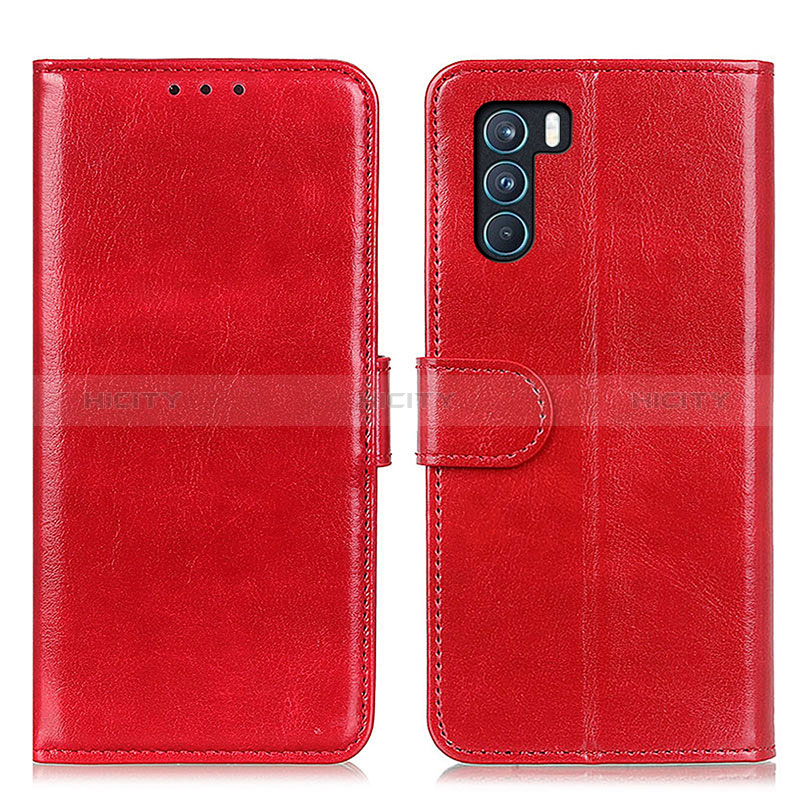 Custodia Portafoglio In Pelle Cover con Supporto M07L per Oppo K9 Pro 5G Rosso