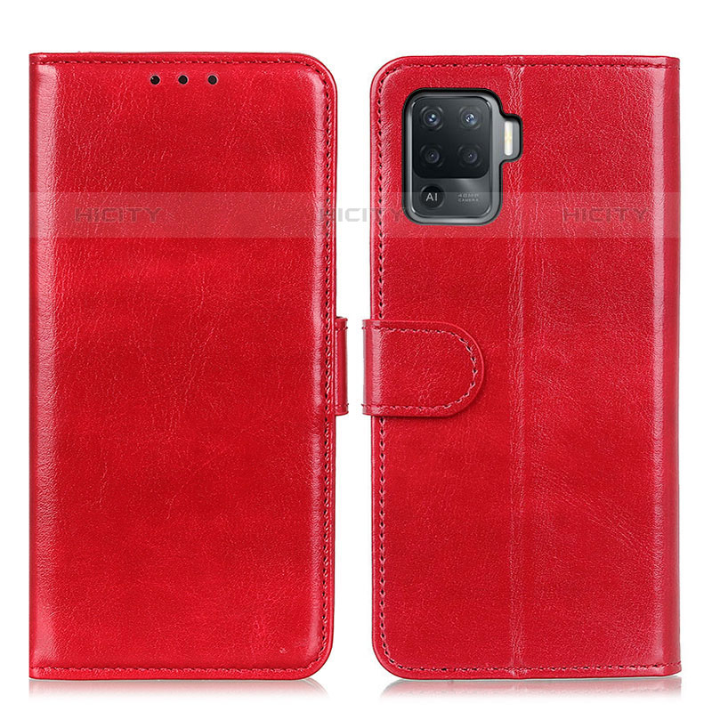 Custodia Portafoglio In Pelle Cover con Supporto M07L per Oppo Reno5 F Rosso