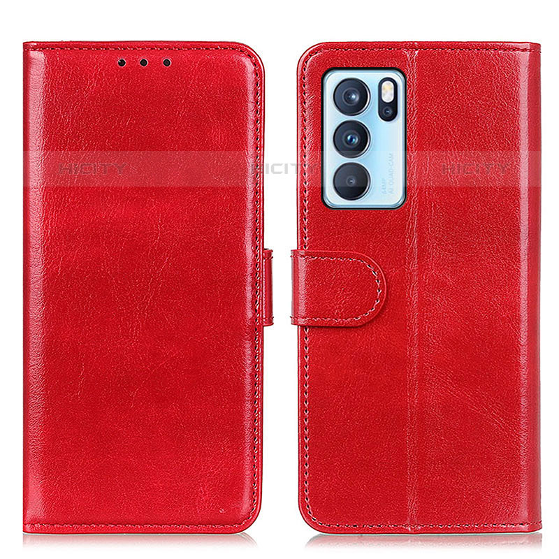 Custodia Portafoglio In Pelle Cover con Supporto M07L per Oppo Reno6 Pro 5G India