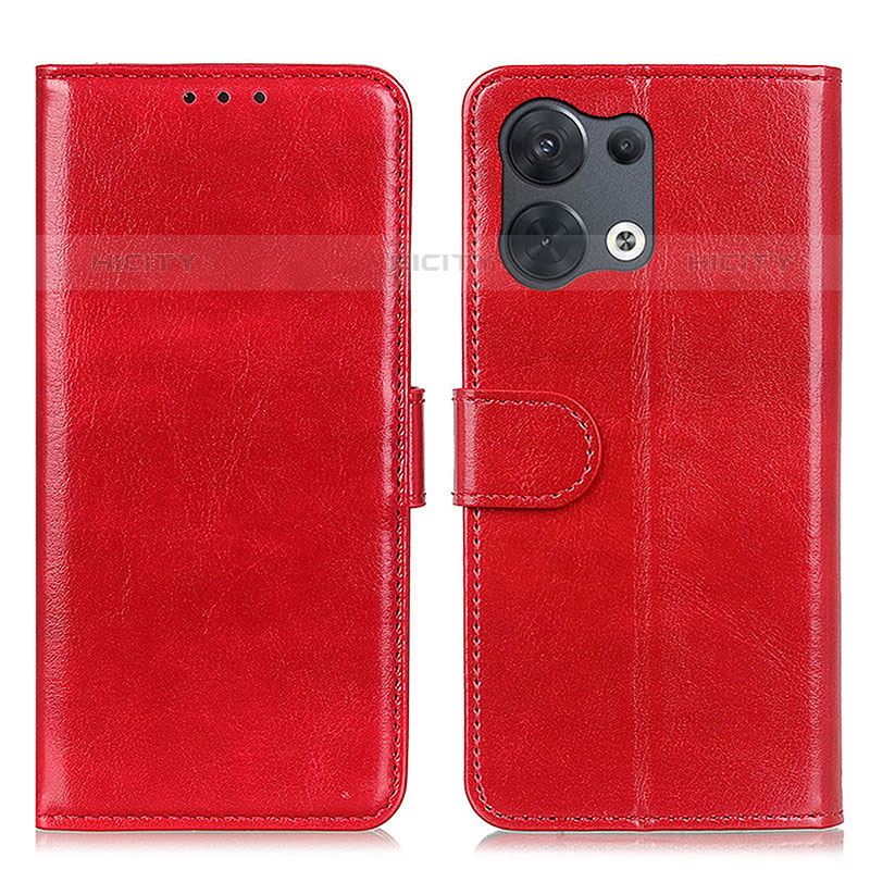 Custodia Portafoglio In Pelle Cover con Supporto M07L per Oppo Reno9 5G Rosso